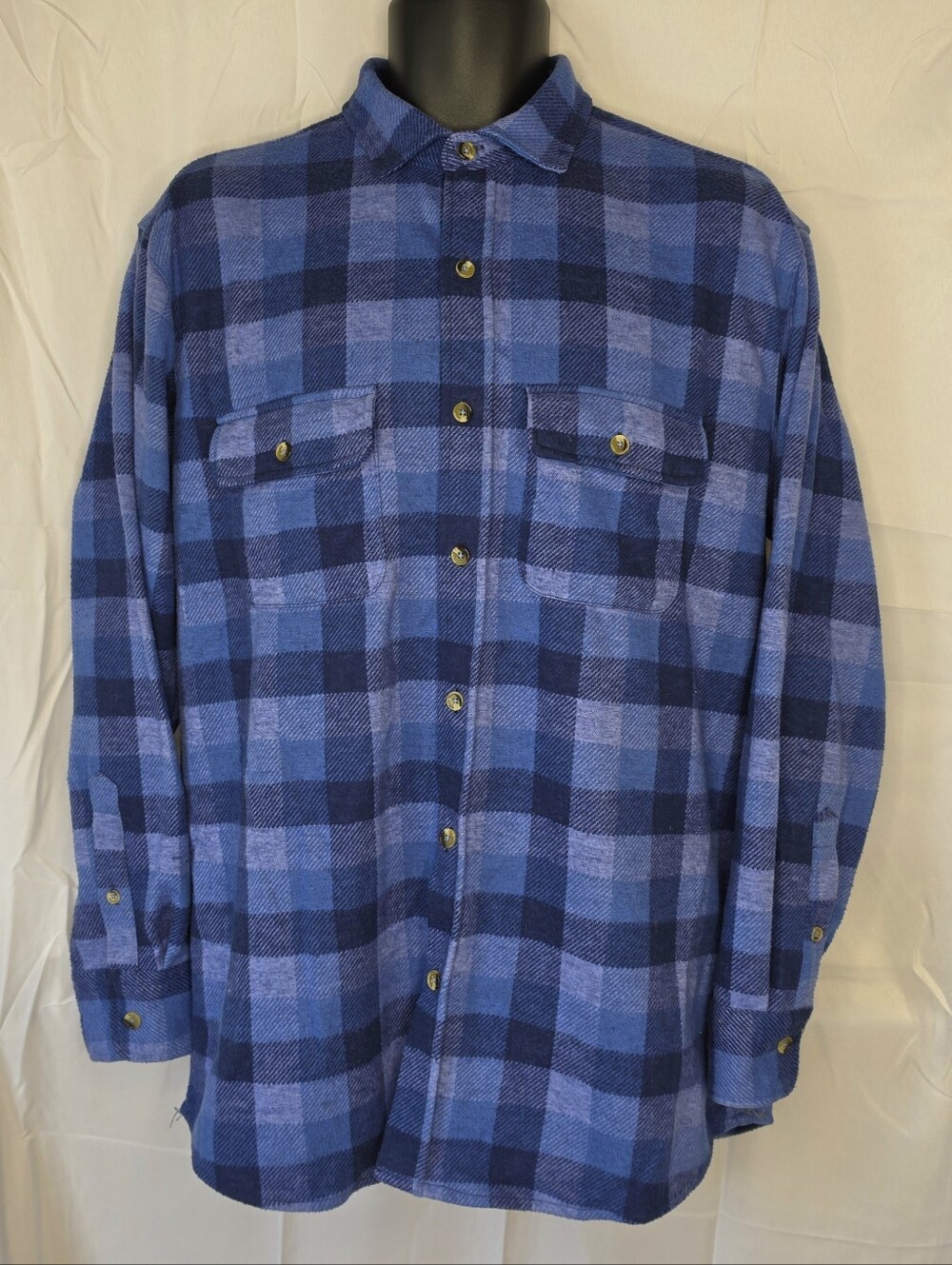 Tailorbyrd Men's Blue Button Down "The Sweatshirt" Flannel Size Large 4140